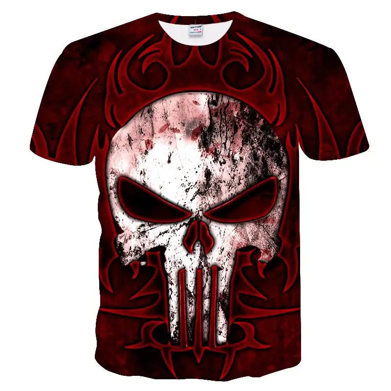 Summer Skull And Beauty Pattern Quick-Dry Men's T-shirt (Multiple Patterns)